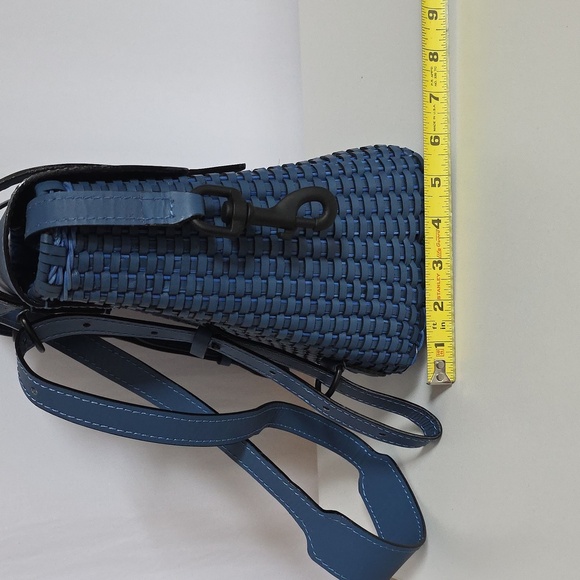 Heidi Carey Blue Woven Leather Freehand Bag. - Picture 7 of 16